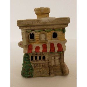 Mini Christmas Village Building w Garage 1990s China Unbranded no box
